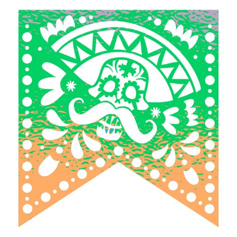 Diseño Png Y Svg De Calavera Mexicana Cinco De Mayo Papel Picado Para