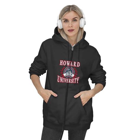 Howard university bison laurels officially licensed Zip Hoodies sold by ...