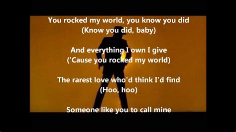 Michael Jackson You Rock My World Lyrics