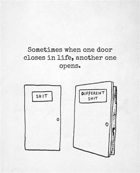 Two Open Doors With The Words Sometimes When One Door Closes In Life