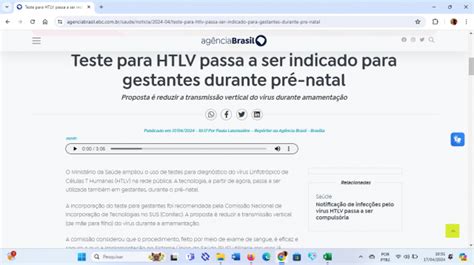 Teste Para Htlv Passa A Ser Indicado Para Gestantes Durante Pré Natal Statera Cursos