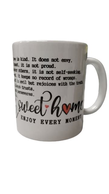 English Wording Mug Love Is Patient 1 Corinthians 13 4 8 Gladsounds