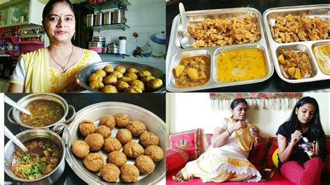 Indian Mom Morning Routine LUNCH ROUTINE Varan Baati Bafla Batti