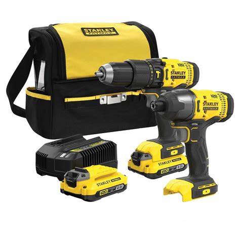 Buy Stanley Fatmax V20 Cordless 18v Hammer Drill Impact Driver Combo