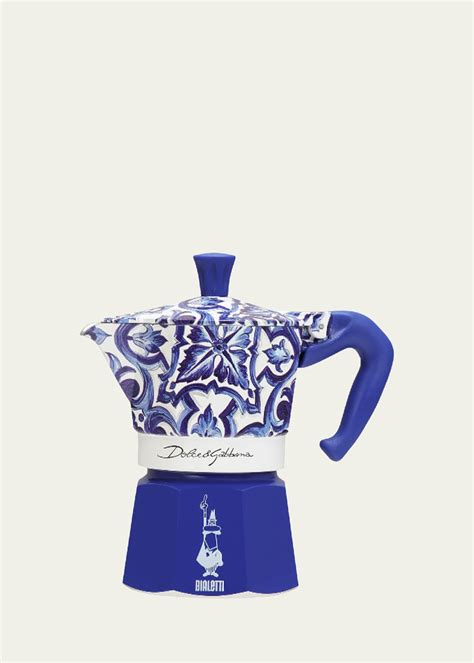 Bialetti X Dolce Gabbana Moka Express Small Pot Blu Mediterraneo