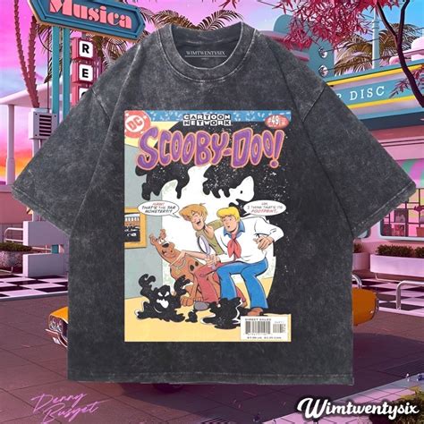 Jual Kaos Scooby Doo Cartoon New York Washing Vintage Tee Oversize