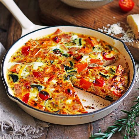 Roast Vegetable And Ham Frittata Healthy Recipe Ww Australia