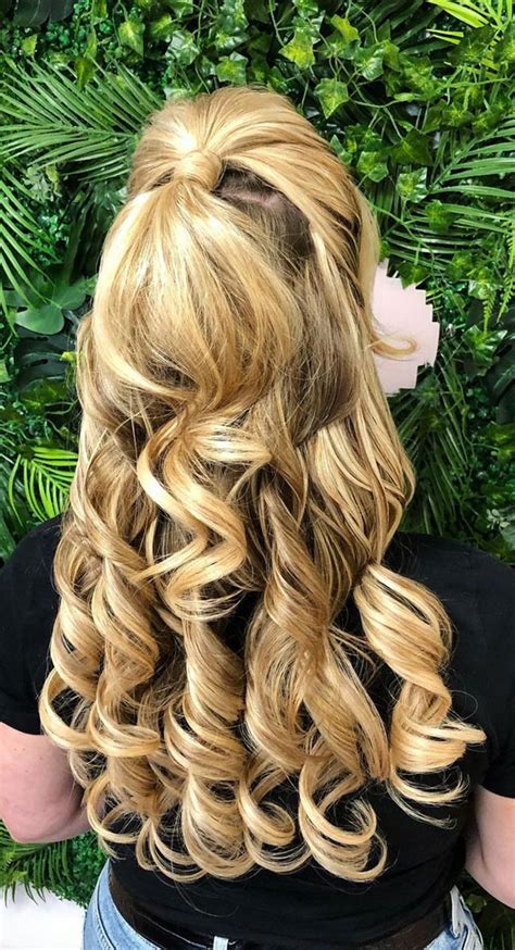 35 Best Prom Hairstyles for 2022 : Half Up Curly Locks I Take You ...