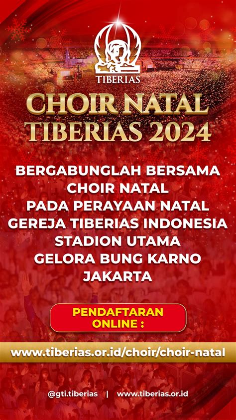 Pendaftaran Choir Natal Gereja Tiberias Indonesia