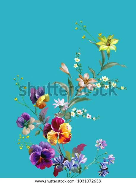 Flowers Carry Scent Spring Leaves Flowers Stock Illustration 1031072638