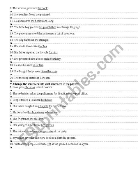 Cleft Sentences Worksheet Sentences Vocabulary Skills Grammar And