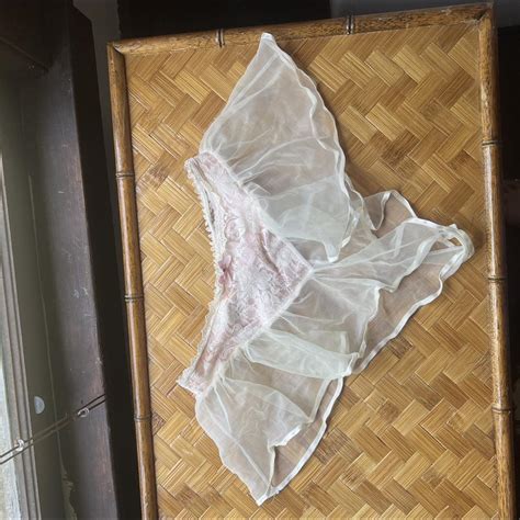 Angelic 1980s Vintage Emile Bole Pin Up Lingerie Set Depop