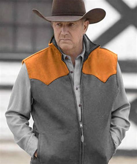 Kevin Costner Yellowstone Brown Quilted Vest