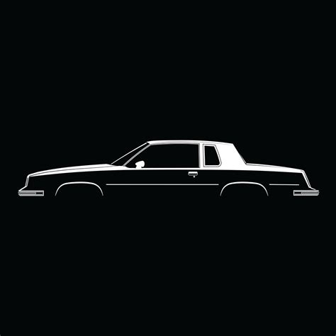 Oldsmobile Cutlass Supreme And Hurst Olds 1983 Silhouette Vector File Etsy