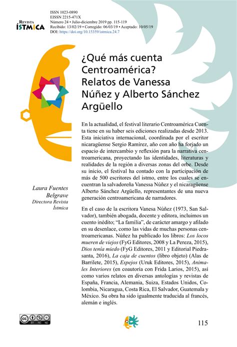 PDF Qué más cuenta Centroamérica Relatos de Vanessa Núñez y Alberto