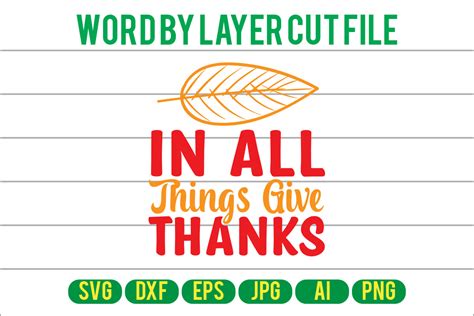 In All Things Give Thanks Svg Design Graphic By Svg Bundle Store