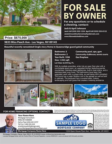 Mortgage Open House Flyers For Brokers Loan Officers Visual Info