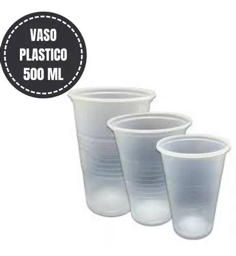 Vaso Plástico Descartable 500 Cc X 100 Unidades