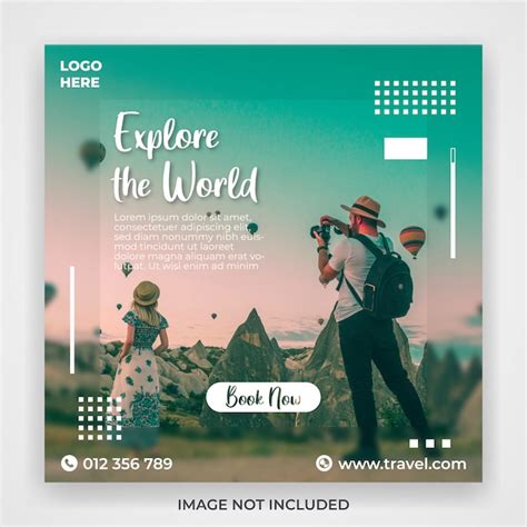 Travel Tour Promotion Social Media Post Template Premium PSD File