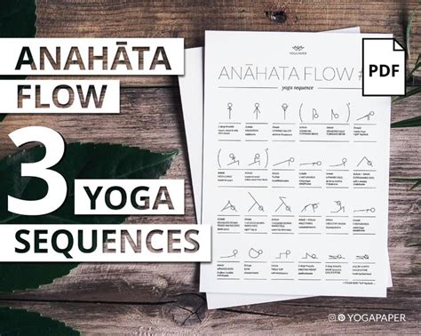 Heart Opening Anahata Yoga Flow Printable Hatha Vinyasa Yoga Etsy