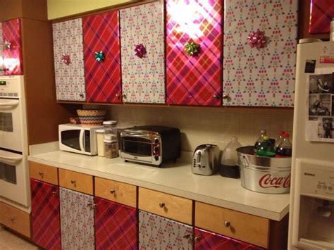 Wrap Cabinets Like Presents For Festive Christmas Decor