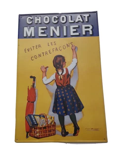 Ancienne Plaque Publicitaire Chocolat Menier En T Le Eur