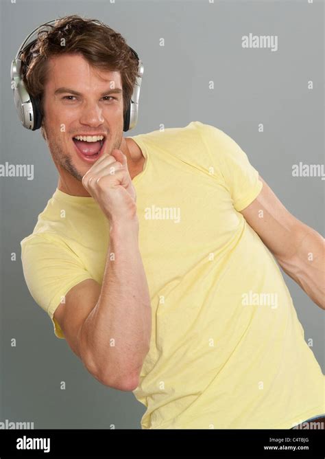 Man Listening To Music Stock Photo Alamy