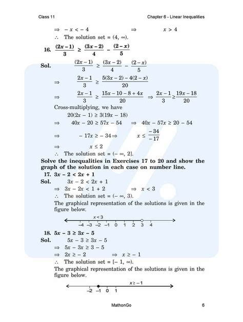 Ncert Solutions For Class 11 Maths Chapter 6 Linear Inequalities