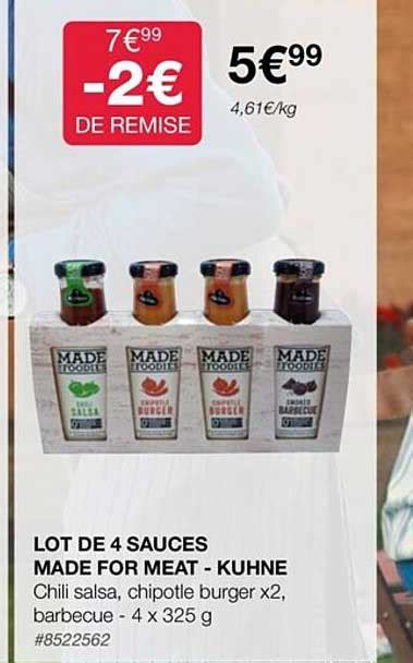 Promo Lot De 4 Sauces Made For Meat Kühne chez Costco iCatalogue fr