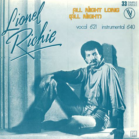 Lionel Richie All Night Long All Night Vinyl 12 33 ⅓ Rpm