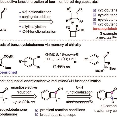 Asymmetric synthesis of cyclobutanes and their derivatives. (a ...