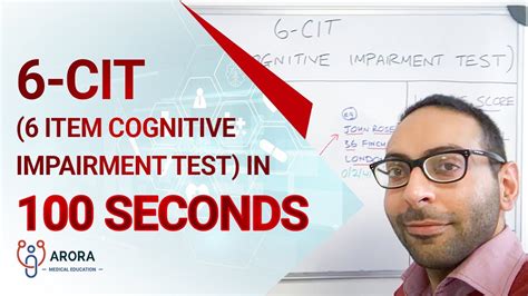 6 CIT 6 Item Cognitive Impairment Test In 100 Seconds YouTube