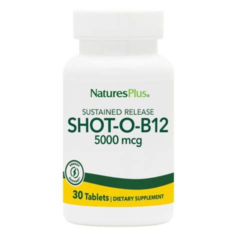 Nature S Plus Shot O B12 Sustained Release Tablets 5000mcg 30 Ct