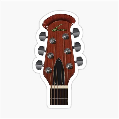 Guitar Headstock Art Ovation Sticker For Sale By Woofang Redbubble