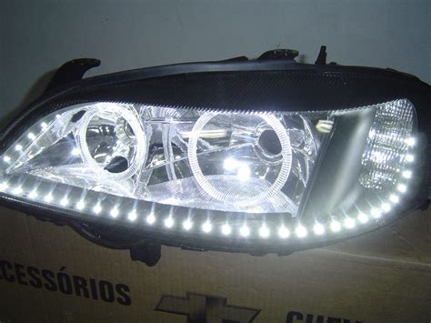 Farol Do Astra 99 00 01 02 Mascara Negra Angel Eye Leds Par R 1 050