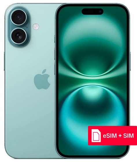 Смартфон Apple iPhone 16 Plus 128Gb eSIM + SIM Teal: купить по выгодной ...