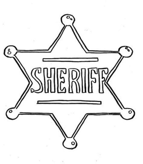 Sheriff Badge Coloring Page - Adolf Zivbersinar