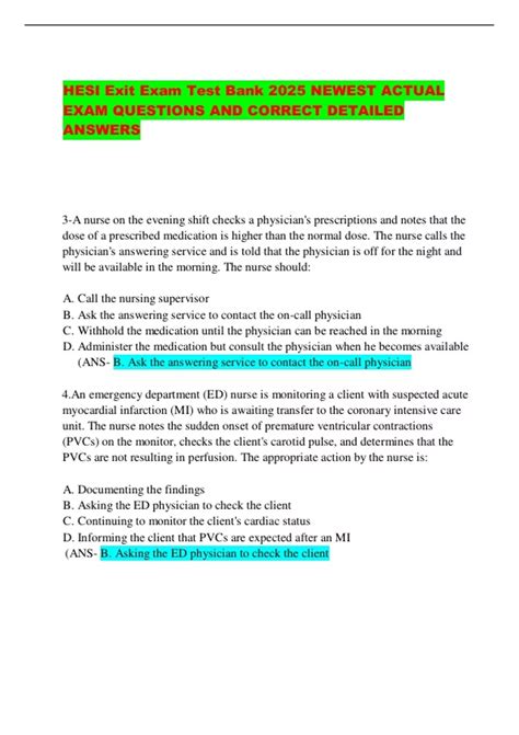 Hesi Exit Exam Test Bank 1