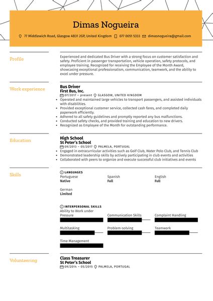 Doordash Driver Resume Example Kickresume