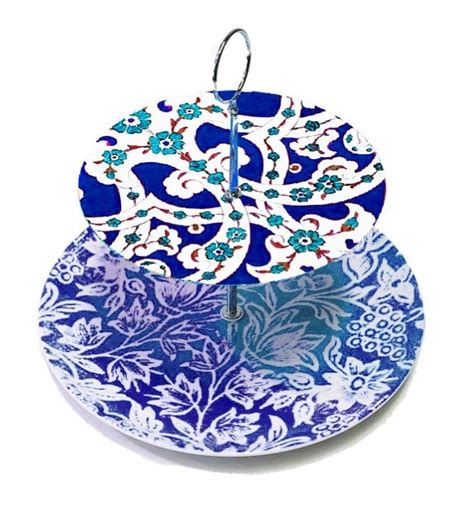 Cakestand Cakestand New Blue Tile 2 Anna Chandler Design