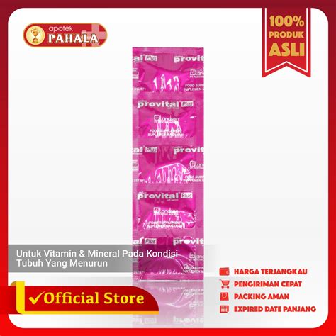 Jual Provital Plus 1 Strip Isi 5 Tablet Untuk Memelihara Kesehatan