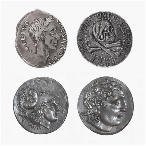 Silver Ancient Coins Collection 3D Model $79 - .3ds .fbx .obj .ma .max ...