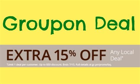 Groupon Coupon Code 15 Off Local Deals Today Only Southern Savers