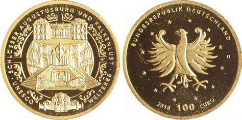 Bundesrepublik Deutschland 100 Euro 2018 D UNESCO Welterbe Schlösser