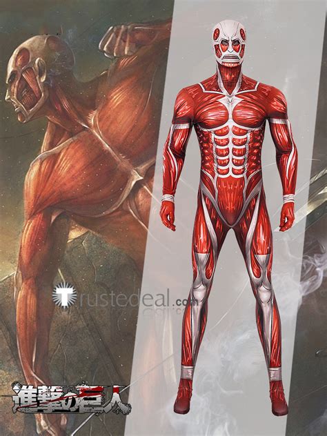 Attack on Titan Shingeki no Kyojin Giant Colossal Titan Suit Cosplay ...