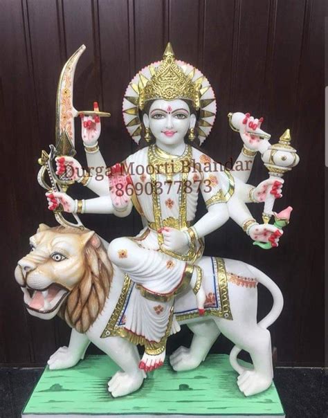 Painted Hindu Marble Durga Maa Statue At Rs In Jaipur Id