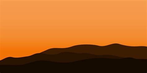 silhouette views of mountain with sunset background 15719648 Vector Art ...