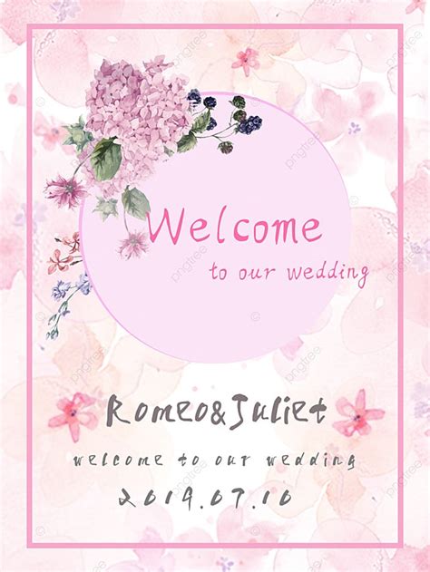 Pink Romantic Wedding Greeting Card Template Download On Pngtree