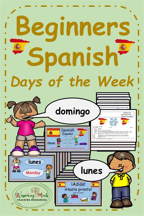 Spanish Days Of The Week Lesson And Resources Teaching Resources