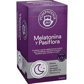 Infusión de melatonina pasiflora melisa lavanda y amapola de